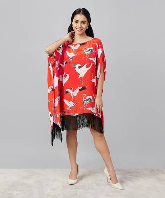 Red flamingo short tunic 1