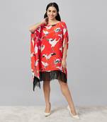 Red flamingo short tunic