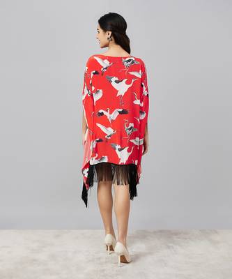 Red flamingo short tunic 4