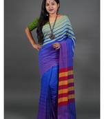 Khadi cotton  saree, with running blouse piece