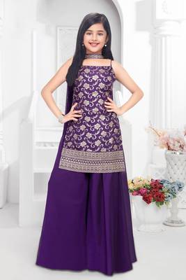 Girls festive & party kurta and palazzo set 1