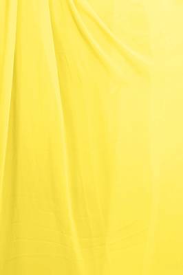 Yellow plain georgette bollywood saree with unstitched blouse pcs 5