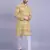 Shiwam mens cotton printed kurta with pyjama set mahir collection - shine yellow