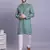 Shiwam mens cotton printed kurta with pyjama set mahir collection - green
