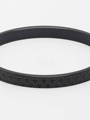 Men black rhodium-plated stainless steel kada bracelet 2