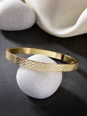 Men gold-plated stainless steel  kada bracelet 1