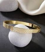 Men gold-plated stainless steel  kada bracelet