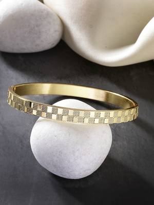 Men gold-plated stainless steel  kada bracelet 1