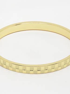 Men gold-plated stainless steel  kada bracelet 2