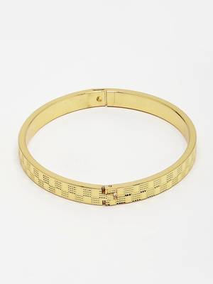 Men gold-plated stainless steel  kada bracelet 3