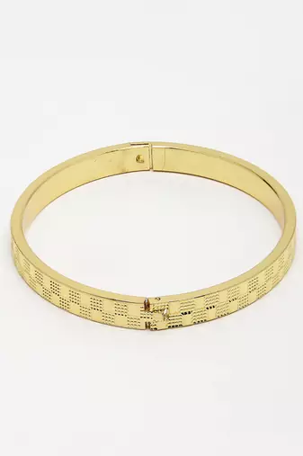 Men gold-plated stainless steel  kada bracelet