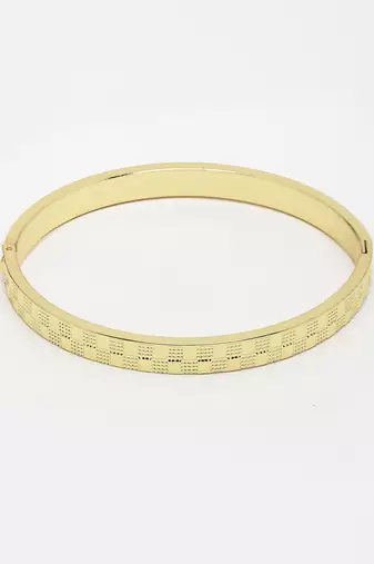 Men gold-plated stainless steel  kada bracelet