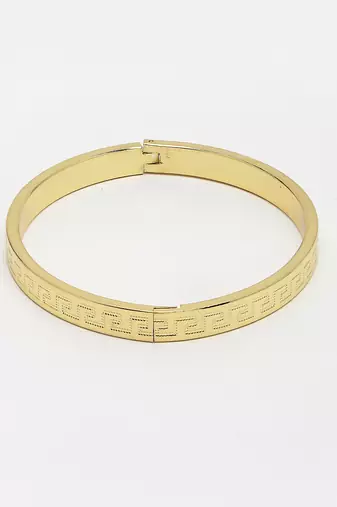 Men gold-plated stainless steel  kada bracelet