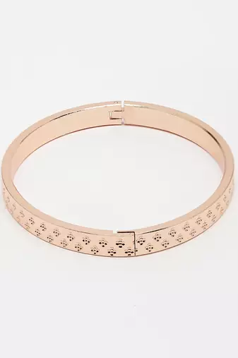 Men rose gold stainless steel kada bracelet