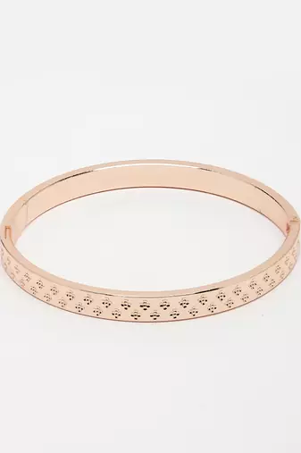 Men rose gold stainless steel kada bracelet