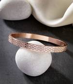 Men rose gold stainless steel kada bracelet