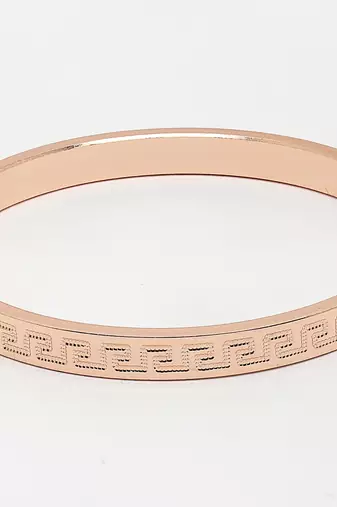 Men rose gold stainless steel kada bracelet