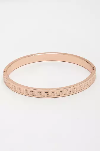 Men rose gold stainless steel kada bracelet