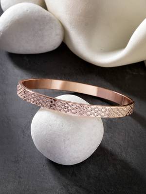 Men set of 2 rhodium-plated stainless steel kada bracelet 2