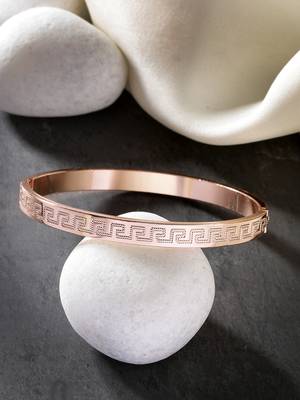 Men set of 2 rhodium-plated stainless steel kada bracelet 2