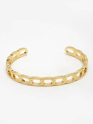 Men gold-plated metal cuff bracelet 2