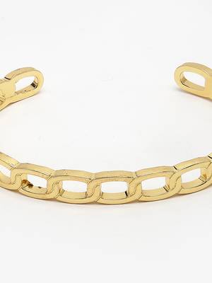 Men gold-plated metal cuff bracelet 3