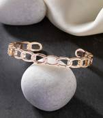 Men rose gold metal cuff bracelet