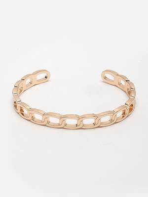 Men rose gold metal cuff bracelet 2
