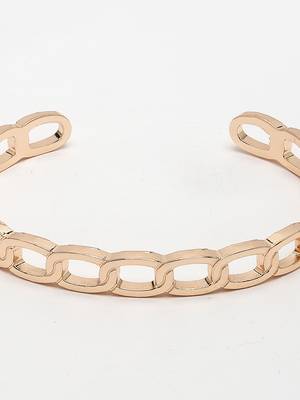 Men rose gold metal cuff bracelet 3