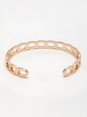 Men rose gold metal cuff bracelet 4