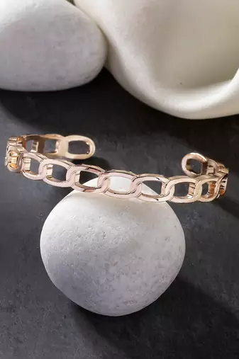 Men set of 2 rhodium-plated  metal cuff bracelet