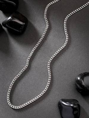 Men silver-plated  stainless steel chain 1