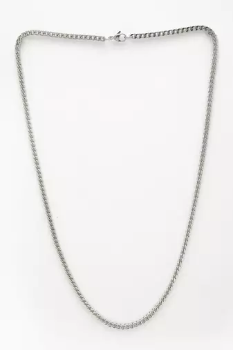 Men silver-plated  stainless steel chain