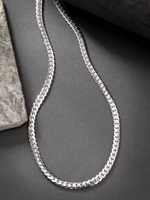 Men silver-plated  stainless steel chain 1