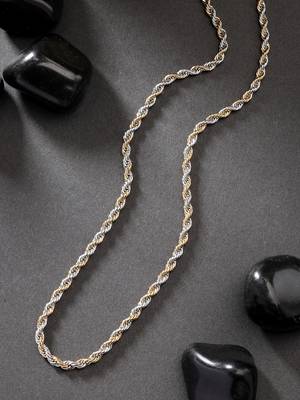 Men rhodium-plated stainless steel chain 1