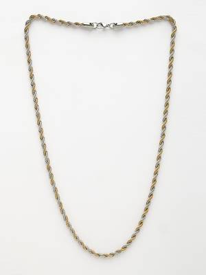 Men rhodium-plated stainless steel chain 2