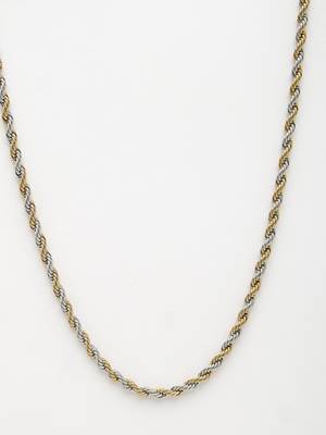 Men rhodium-plated stainless steel chain 4