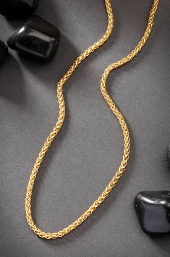 Men gold-plated stainless steel chain
