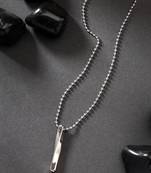 Men silver-plated  stainless steel pendant with chain