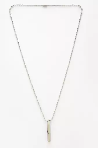 Men silver-plated  stainless steel pendant with chain