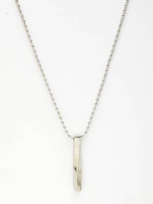 Men silver-plated  stainless steel pendant with chain 3
