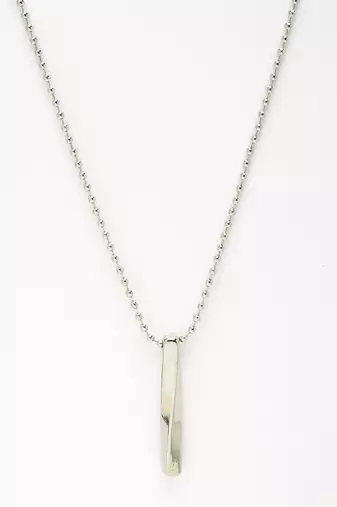 Men silver-plated  stainless steel pendant with chain