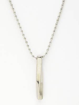 Men silver-plated  stainless steel pendant with chain 4