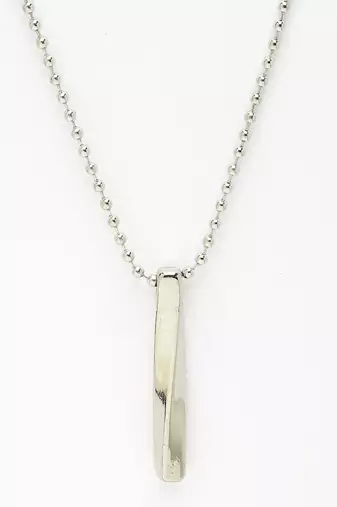 Men silver-plated  stainless steel pendant with chain
