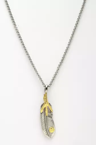 Men silver-plated  stainless steel pendant with chain