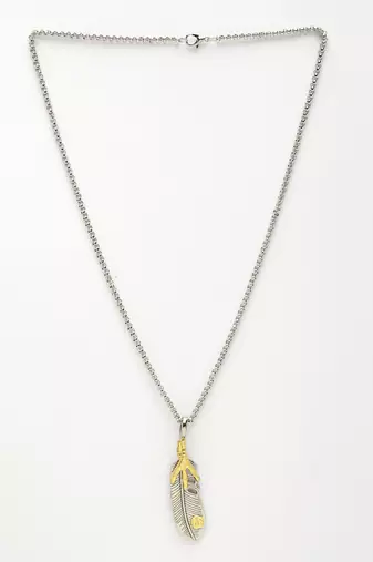 Men silver-plated  stainless steel pendant with chain
