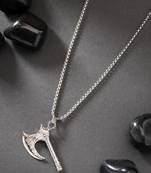 Men silver-plated  stainless steel pendant with chain