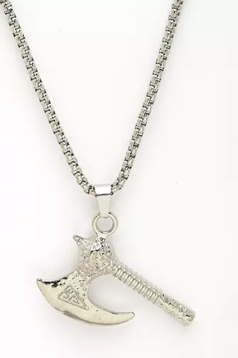 Men silver-plated  stainless steel pendant with chain