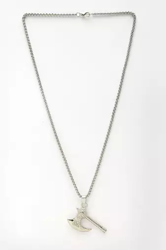 Men silver-plated  stainless steel pendant with chain