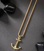 Men gold-plated  stainless steel pendant with chain